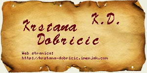 Krstana Dobričić vizit kartica